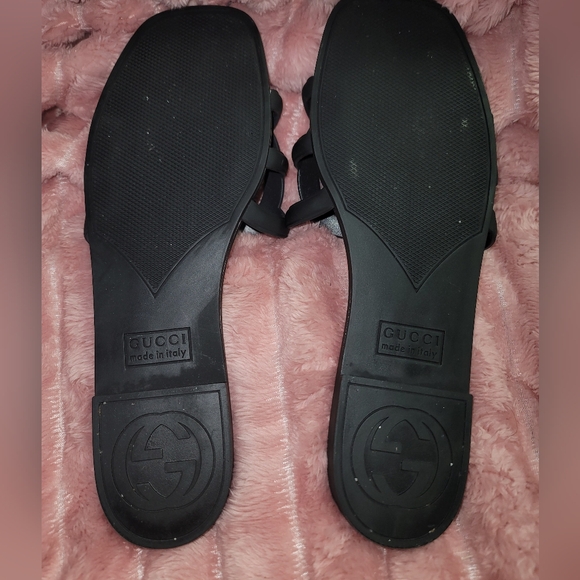 Gucci Women’s Interlocking G Slide Sandals | Black | US Size 8.5/9 - Picture 4 of 7